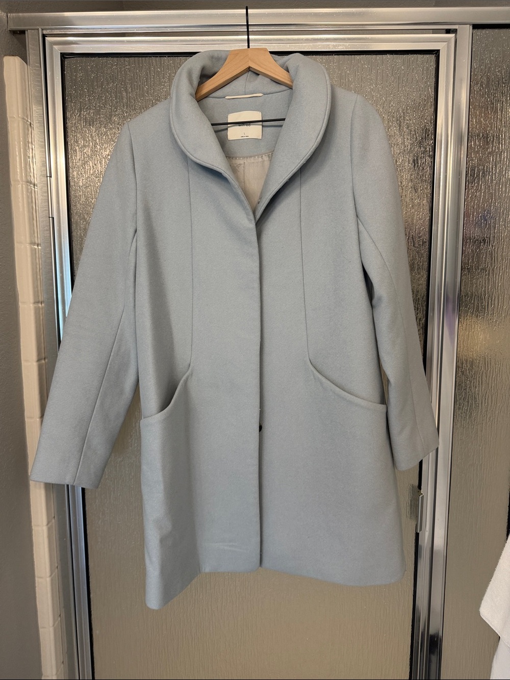 Aritzia Light Blue Cocoon Coat